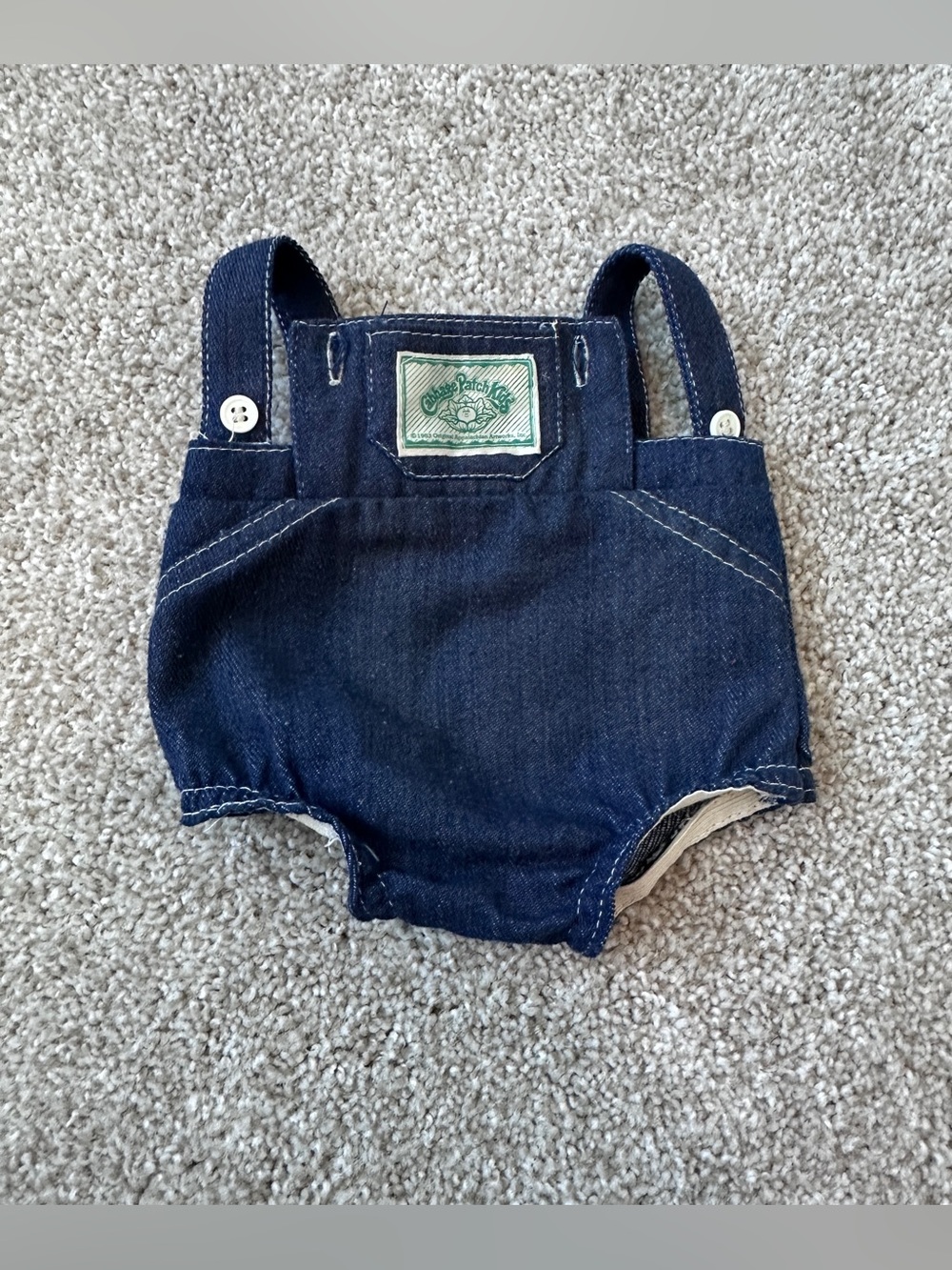VINTAGE Cabbage Patch Kids 1983 Denim Bib Overall Shorts Like New